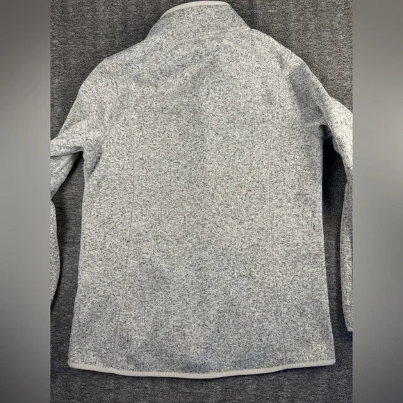 Womens L.L. Bean Pewter Gray Full Zip Fleece Sweater Jacket Large - Picture 3 of 6